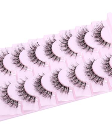 Goddvenus Russian Strip Lashes - Cat Eye Wispy False Eyelashes for Natural Volume (33C) - Buy Online on GoSupps.com