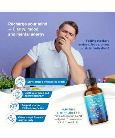 Liposomal 5-MTHF 15mg & Methyl B12 Liquid Drops 96mg per Serving Ultra Potent Raspberry Taste USA Made & Lab Tested 2 FL OZ (60ml) 60ml (pack of 1) - Buy Online on GoSupps.com