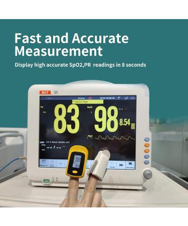 BLT M50L Pulse Oximeter - Best Fingertip Oxygen Meter for Kids | Blood Oxygen Saturation Monitor (SpO2) & Pulse Rate | Yellow | International Shipping - Buy Online on GoSupps.com