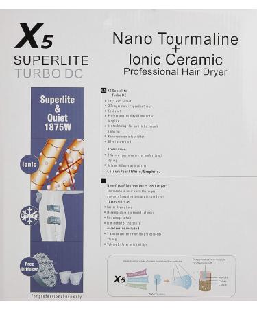 X5 Superlite turbo dc compact hair dryer pearl white 1 Count - Buy Online on GoSupps.com