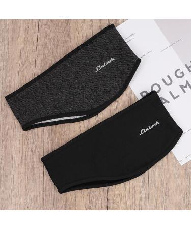 Unisex Fleece Winter Ear Warmer Headband 2 Pack - Thermal Stretchy Ear Muffs for Outdoor Activities - Buy Online on GoSupps.com