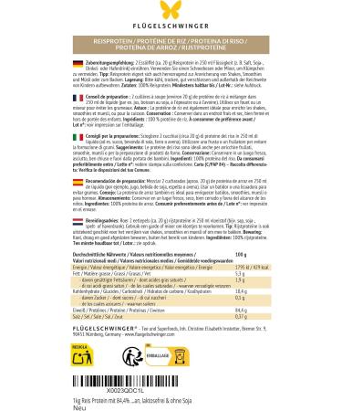 1 kg de prot ine de riz avec 84 4% de prot ines sans additifs naturellement v gan sans soja (1000g) - Buy Online on GoSupps.com