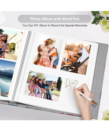 Fintie Self-Adhesive Photo Album | 60 Sticky Pages | Metallic Pen | DIY Scrapbook for 3x5, 4x6, 5x7, 6x8, 8x10 Pictures | Family, Wedding, Anniversary | Raining Hearts Design - Buy Online on GoSupps.com