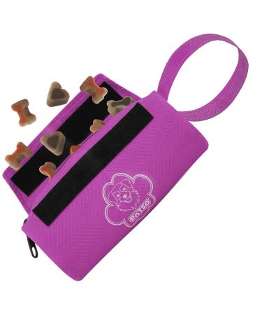 P tso dog food bag - dummy retrieving toy/retrieving bag for dog training - food dummy for treats (purple)