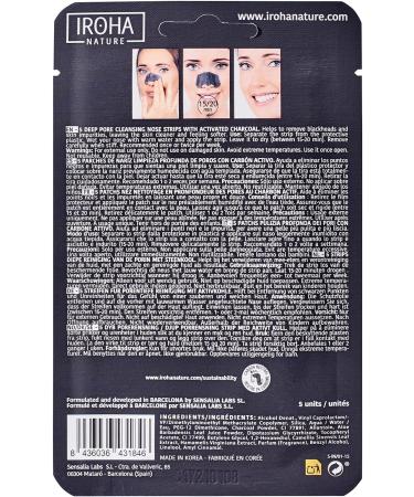 Iroha Nature - Detox Charcoal Nose Cleansing Strips Pack of 5 - Buy Online on GoSupps.com