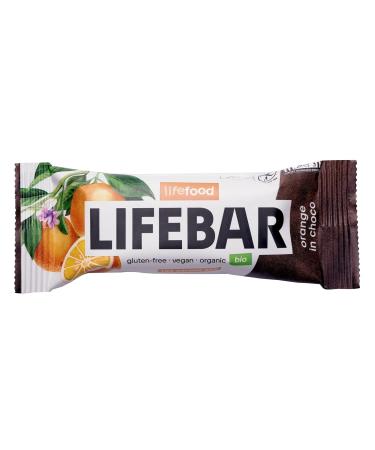Lifefood Lifebar Inchoco Riegel | Raw Vegan Organic Energy Bar | Gluten-Free No Added Sugar | 15 Pack (Orange) - Buy Online on GoSupps.com