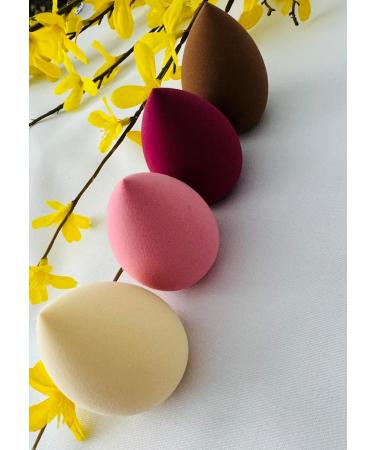 Generic 4 Pieces Beauty Egg Soft Facial Sponge Makeup Sponge Blenders Beauty Sponges Foundation Applicator Powder Puff Liquid Cream Comestic Techniques Applicator - Buy Online on GoSupps.com