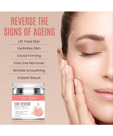 Time Reverse Instant Face Lift Cream - Anti-Aging Solution for Neck Chest & Loose Skin | Organic Formula to Reduce Wrinkles & Sun Spots - Buy Online on GoSupps.com