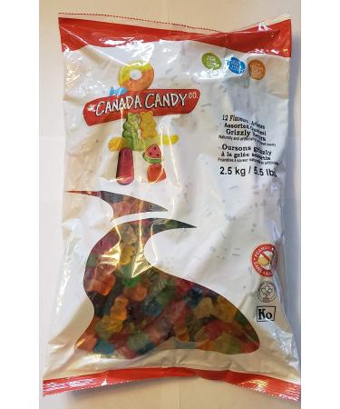 Canada Candy Asst Gummi Grizzly Bears 12 Flavours 2.5kg (5.5 lbs)
