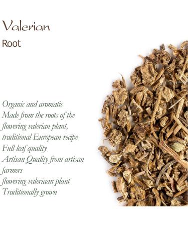 Organic Valerian Root Tea - Natural Calming & Relaxing Herbal Blend for Good Night's Rest - 100g (3.53 oz) - Buy Online on GoSupps.com
