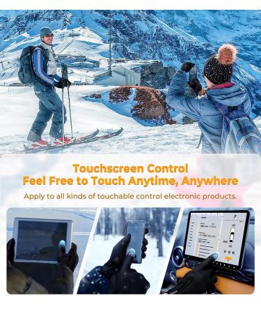 NOLYFY Winter Touchscreen Gloves for Men and Women - Cold Weather Thermal Running Gloves, Anti-Slip & Warm - Small Black - Buy Online on GoSupps.com