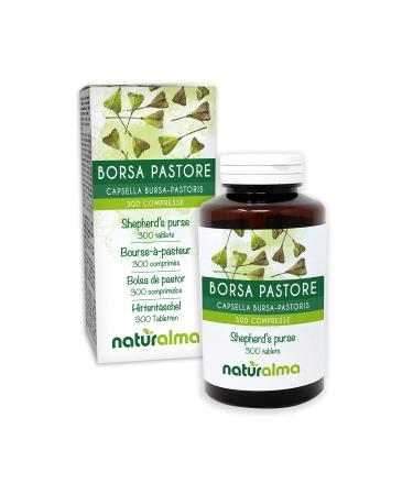 Shepherd's Purse (Capsella Bursa-pastoris) herb Naturalma - 150 g - 300 Tablets - Food Supplement - Natural and Vegan