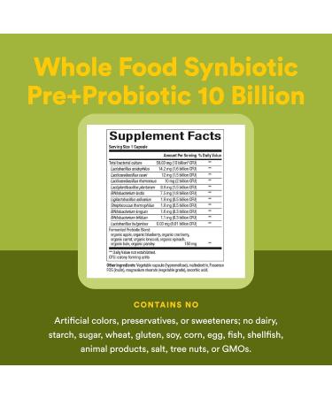 Natural Factors Whole Earth & Sea, Whole Food Synbiotic Pre + Probiotic, Fermented Digestive Enzymes, 60 Vegetarian Capsules - Buy Online on GoSupps.com