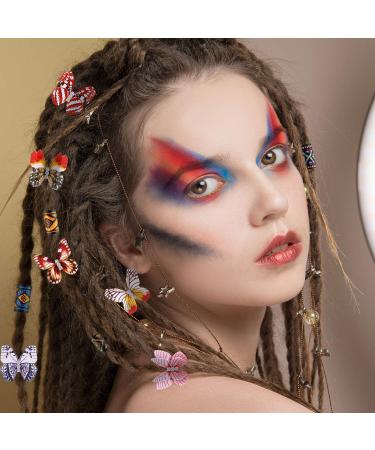 32-Piece Colorful Butterfly Dreadlocks Beads Hair Jewelry Set for Women and Girls - Buy Online on GoSupps.com