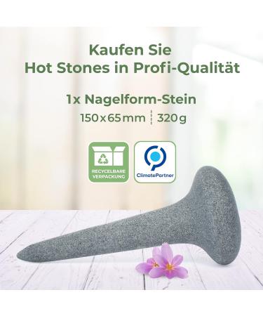 Hot Stone Nail Shape Stone - Certified Genuine Basalt for Perfect Warmth | Premium Hot Stone Massage Set Enhancement - Buy Online on GoSupps.com