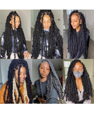 30 Inch Butterfly Locs Crochet Hair 6 Pack 1B - Long Distressed Faux Braids for Goddess Locs Extensions - Buy Online on GoSupps.com