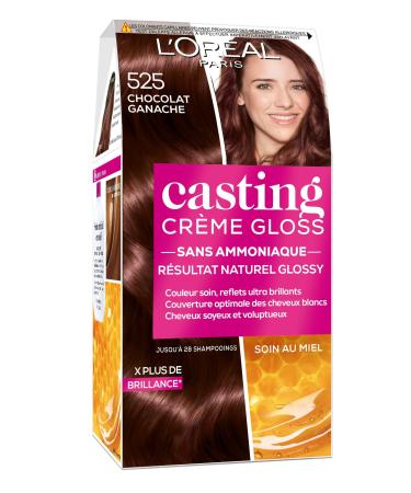 Or al Paris Casting Creme Gloss Hair Color Tone on Tone Ammonia Free 2 Pieces 525 Chocolat Ganache 1 Piece (Pack of 1)