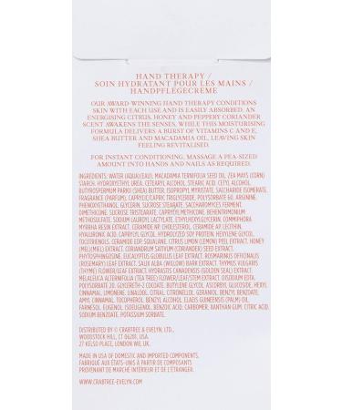 Crabtree & Evelyn Citron & Coriander Energising Hand Therapy 3.45 oz - Pack of 1 - Buy Online on GoSupps.com