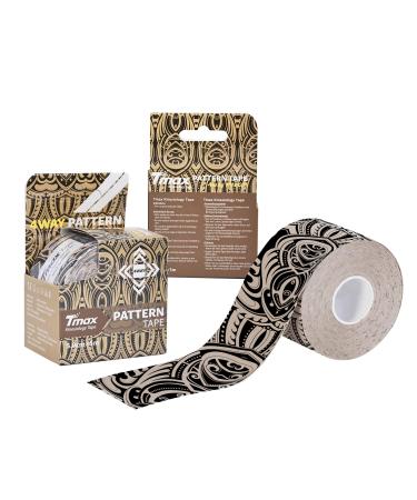 Tmax Waterproof Kinesiology Tape | Physio Tape 4 Way Stretch Sports Tape for Injury Muscle Support Pain Relief Joint Support and Physiotherapy (5 m * 5 cm) (Beige)