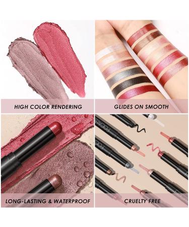 2 Pack Cream Eyeshadow Stick Set - Long-Lasting Waterproof Matt & Shimmering Makeup - Smoky Rose Blossom (0311) - International Shipping Available - Buy Online on GoSupps.com