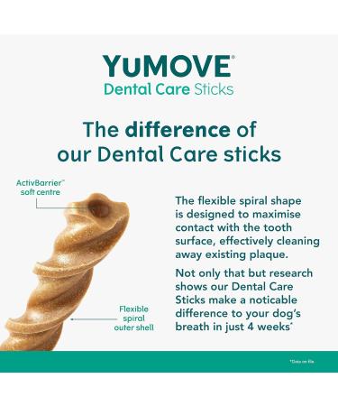 Lintbells YuMOVE Dental Care | Dental Sticks for Medium Dogs Tasty Chews with Natural Ingredients which Target Plaque & Freshen Breath White | 14 Pack | - Buy Online on GoSupps.com