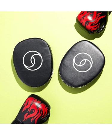 Black Boxing Mitts and Pads for Muay Thai MMA Gear Punching Targets (1 Pair) - Buy Online on GoSupps.com