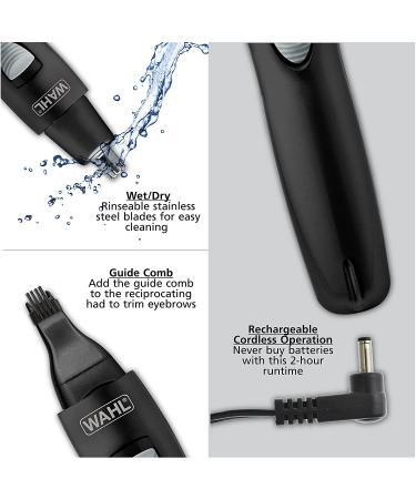 Wahl Micro Groomsman Personal Pen Trimmer - Hygienic Grooming Tool with Interchangeable Heads for Eyebrows, Neckline, Nose, Ears - Model 3023284 - Buy Online on GoSupps.com