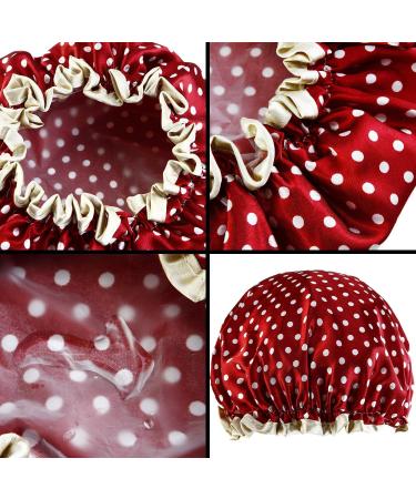 Shower Hood for Women - 3 Pack Double-Lying Waterproof Bathing Cap | Reusable Bath Hood with Rubber Band | Spa & Salon Bathroom Accessories - Buy Online on GoSupps.com