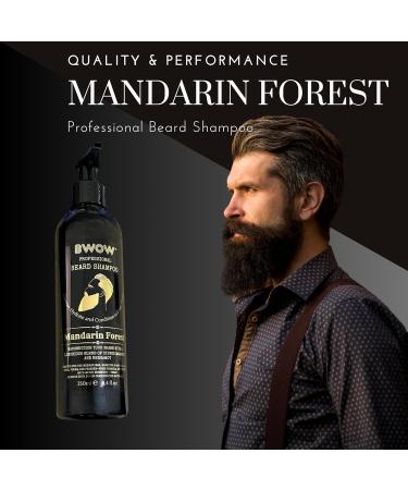 BWOW Professional Beard Shampoo for Men Vegan Cleansing to Hydrate & Condition Moisturise Nourish & Recondition Luxurious Mandarin Forest 250ml Infused with the refreshing scent of Mandarin and Bergamot offering a delightful and invigorating aroma for an  - Buy Online on GoSupps.com
