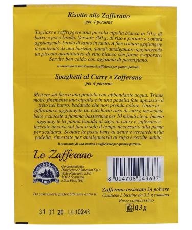 Drogheria E Alimentari Italian Saffron Powder Envelopes - Pack of 4 for 12 Envelopes - Buy Online on GoSupps.com