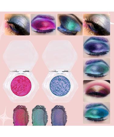  Qkbuza Unique Makeup Eyeshadow Unique Glitter Eyeshadow - Sparkling Makeup Eyeshadow for Women Simple to Build Up Shadow Contour Powder Single for - Buy Online on GoSupps.com