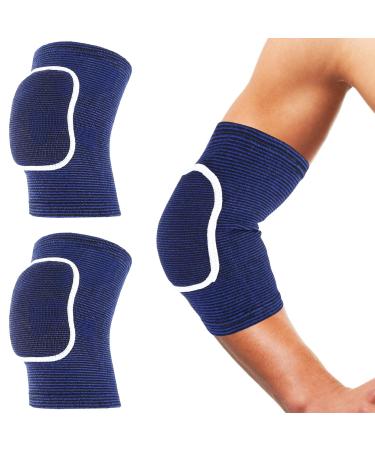 Shop Sibba Compression Elbow Pads & Arm Brace Support - Breathable Fitness Wraps for Kids Men & Women | Volleyball & Basketball Protection (Blue - Buy Online on GoSupps.com