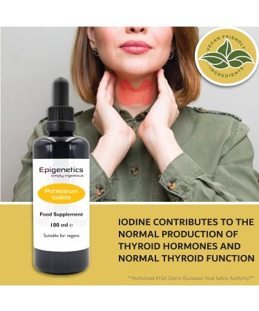 Potassium Iodide 100ml | 75mcg Iodine Per Drop (High Strength) | Premium UV Blocking Miron Violet Glass | Vegan Liquid Supplement UK Made | 6 Month Supply Unflavoured 100 ml (Pack of 1) - Buy Online on GoSupps.com