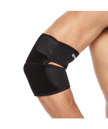 BraceUP Elbow brace for Tendonitis and Tennis Elbow - Tennis Elbow brace for Men and Women Tendonitis Elbow Strap Forearm Brace Arm Brace Tennis Elbow Relief Golfers Elbow Brace (Black)
