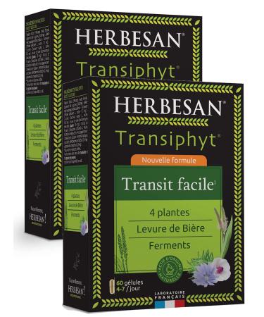 Herbesan Transiphyt 60 Tablets – Transit Easy New Formula – Pack of 2 Boxes of 60 Capsules
