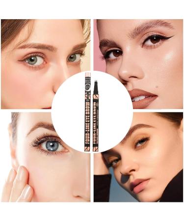 Jubepk Eyebrow Pencils Waterproof Eyebrow Tip Applicator 4 Tip Design Long Lasting Contouring 1ml Coloring Tool for Men Women Shaping and Filling in Sparse Areas - Buy Online on GoSupps.com