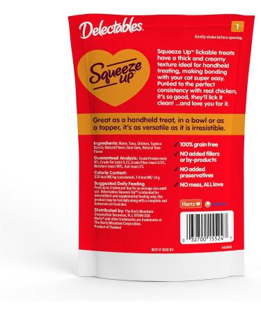 Hartz Delectables Squeeze Up Interactive Lickable Wet Cat Treats Chicken 64 Count Chicken 1 g (Pack of 64) - Buy Online on GoSupps.com