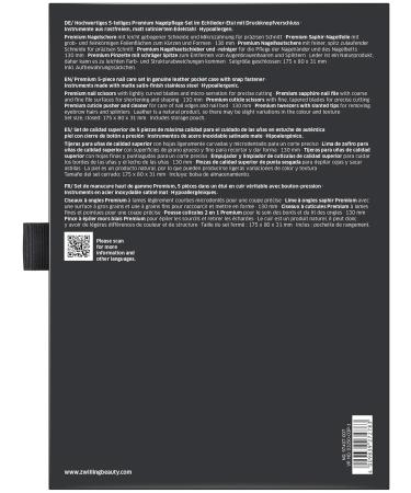 Premium Twin Manicure & Pedicure Set | 5-Piece Travel Etui for Hands & Feet | Real Leather Brown Nail Care Kit - Buy Online on GoSupps.com