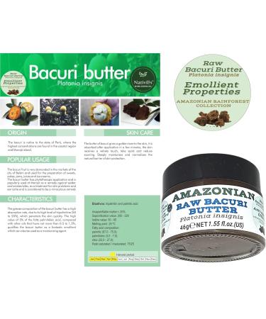 Nativilis Amazonian Raw Bacuri Butter (Platonia insignis) - Reduces the formation of redness emollient properties high absorption rate - anti-ageing stabilises collagen + elastin production Copaiba - Buy Online on GoSupps.com