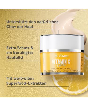 M. Asam Vitamin C Glow Moisture Cream XXL 100ml - 24h Face Cream with Turmeric & Gold Complex for Bright Hydrated Skin | Intensive Moisture & Glow - Buy Online on GoSupps.com