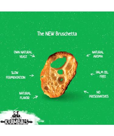 Buy Krambals Bruschetta - Creamy Cheese & Herb Crispy Bread 70g | Healthy International Snack | 12 Pieces - Buy Online on GoSupps.com