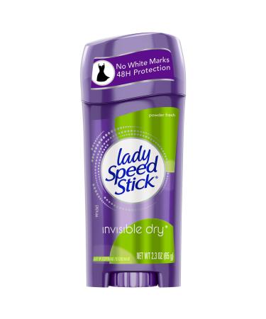 Lady Speed Stick Deodorant 2.3 Ounce Powder Fresh Invisi Dry (68ml) (3 Pack)