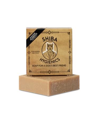 Almond Seabreeze Soap Bar 5 Oz. All Natural Cold Processed Premium Handmade Unisex Soap Bars for Humans of all Genders Shapes Colors Sizes and Creeds. #Stay Clean Stay Shiba!