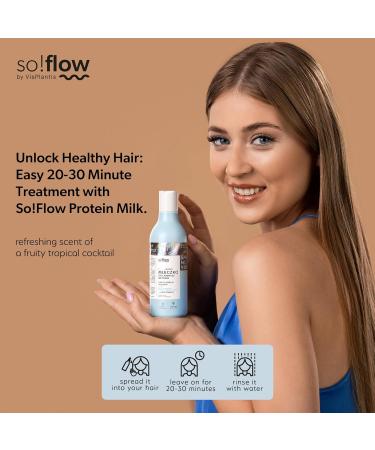So!Flow Protein Milk for Hair Lamination - Reishi Mushroom Infusion for Ultimate Hair Restoration and Shine with Natural Adaptogens - Buy Online on GoSupps.com