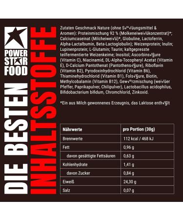 Powerstar Super Hi Pro 128 Nature 1kg - Unsweetened Multi-Component Protein Powder for Muscle Building | 81% Protein | High Biological Value - Buy Online on GoSupps.com