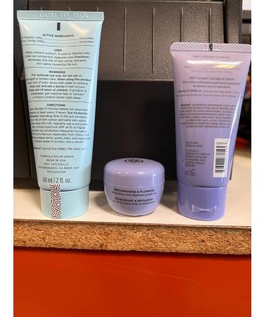 TATCHA Dewy Summer Essentials | Hydrated Skin Mini Set | Mini Dewy Skin Cream Rice Wash & Silken SPF | $110 Value - Buy Online on GoSupps.com