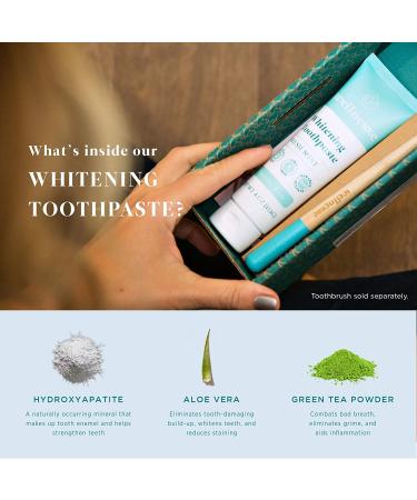 Organic Whitening Toothpaste - Fresh Mint 4 oz | Clean Teeth, Sooth Gums, Freshen Breath | Cruelty-Free, Non-GMO - No Parabens, Sulfates, Glycerin, Fluoride - Buy Online on GoSupps.com
