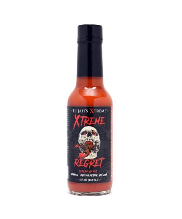 Elijah's Xtreme Regret Hot Sauce - Carolina Reaper and Trinidad Scorpion - The 2 Hottest Peppers in the World for an Extreme Fiery Heat