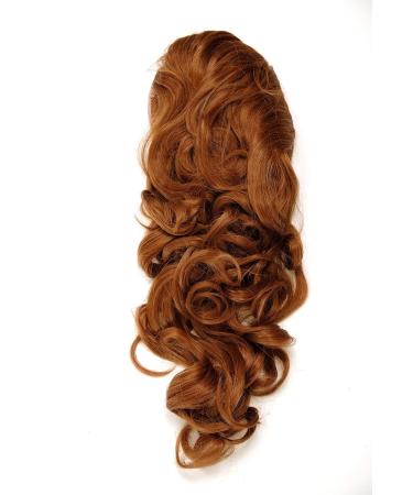 WIG ME UP WK03-30 Voluminous Curly Hairpiece - 60cm Long Copper Brown Braid with Combs & Elastic Band - Buy Online on GoSupps.com