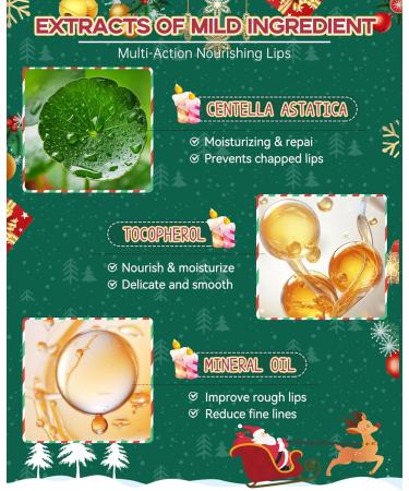 Christmas Lip Balm Kit-3Pcs Moisturing Pink Clear Lip Care Moisturer Hydrating Lip Balm Repair for Dry Cracked Lip balm stick Vegan Lip Care Product Lip Treatment Stocking Stuffer Gift Set for Women - Buy Online on GoSupps.com